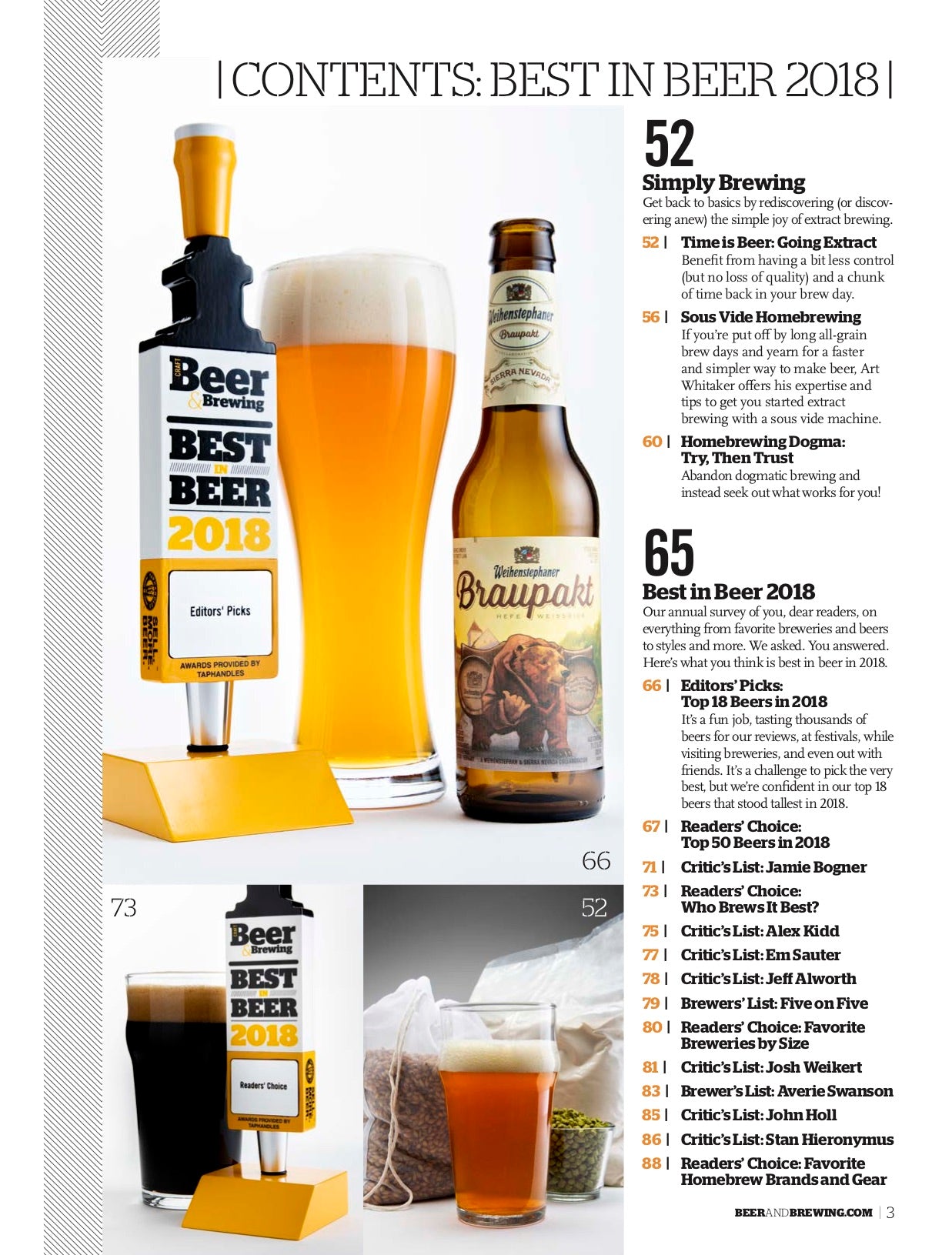 2018 Best in Beer Issue - Craft Beer & Brewing