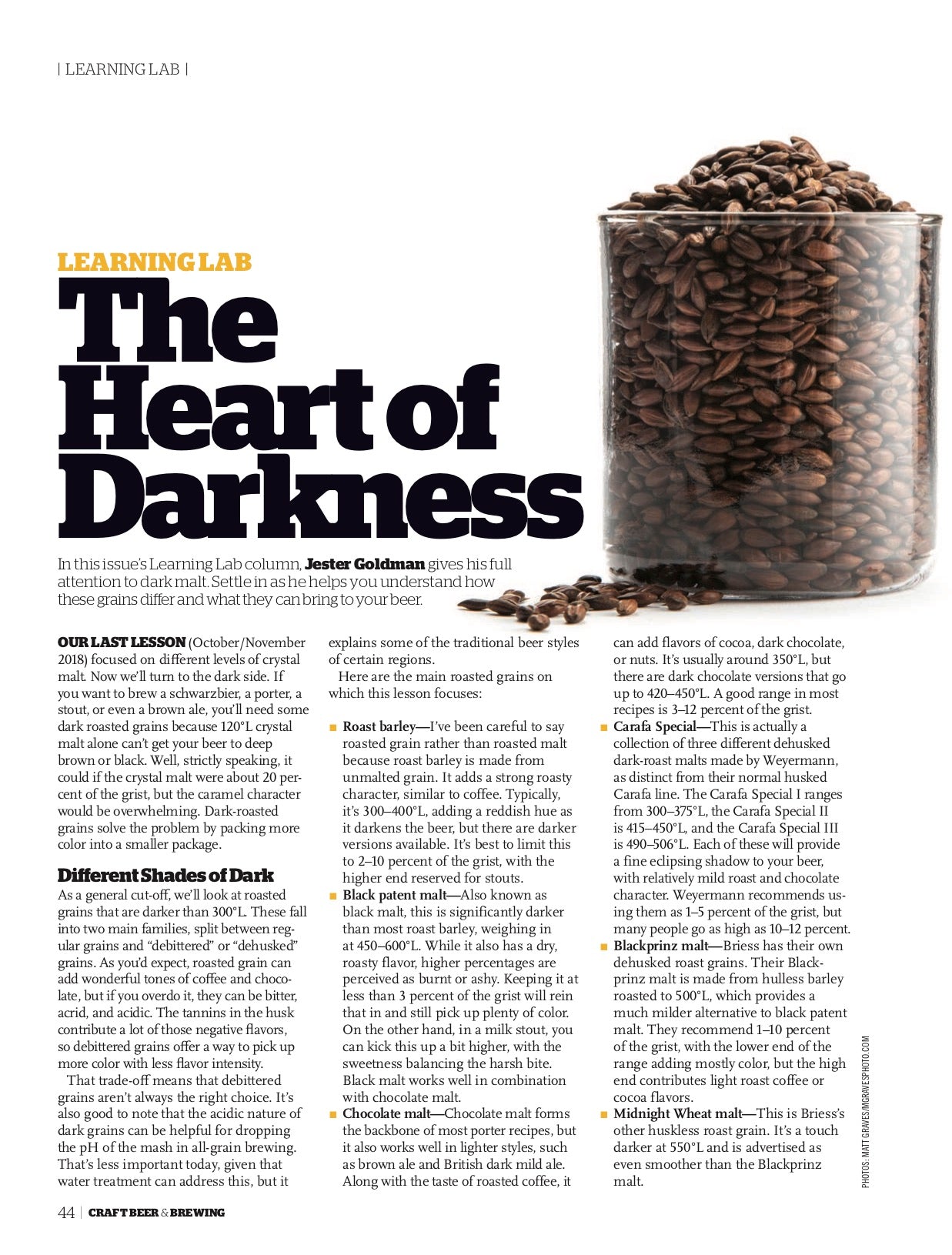 2018 Best in Beer Issue - Craft Beer & Brewing