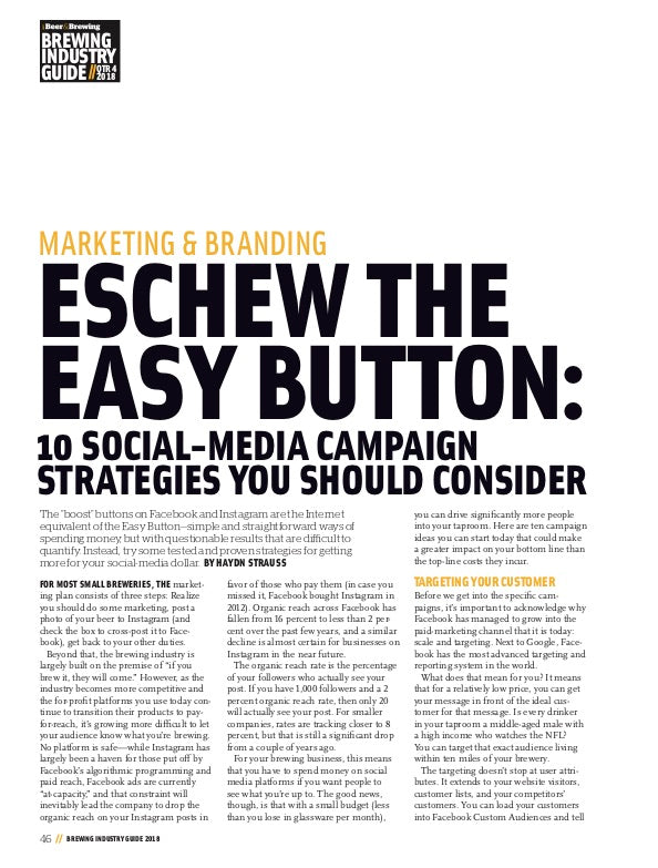 Brewing Industry Guide Q4-2018 (The Marketing Issue) - Craft Beer & Brewing