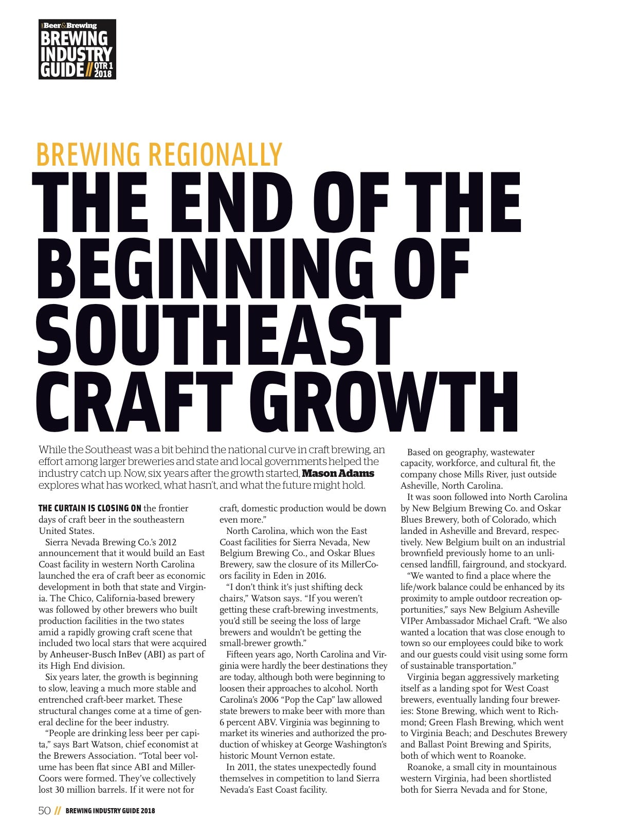 Brewing Industry Guide Q1-2018 (The Raw Ingredient Issue) - Craft Beer & Brewing