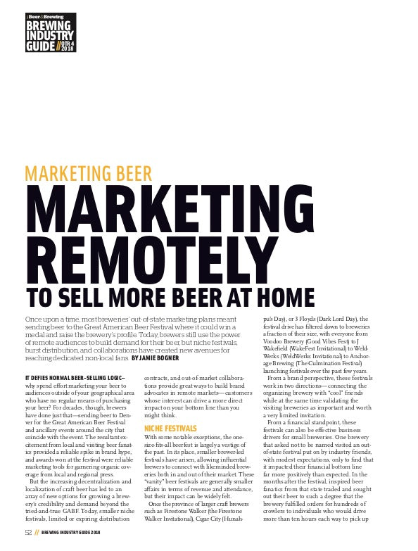 Brewing Industry Guide Q4-2018 (The Marketing Issue) - Craft Beer & Brewing