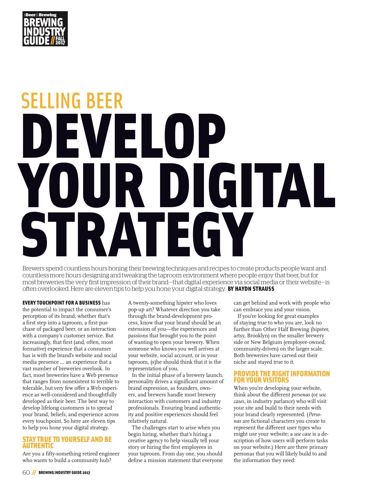 Brewing Industry Guide Fall 2017 - Craft Beer & Brewing