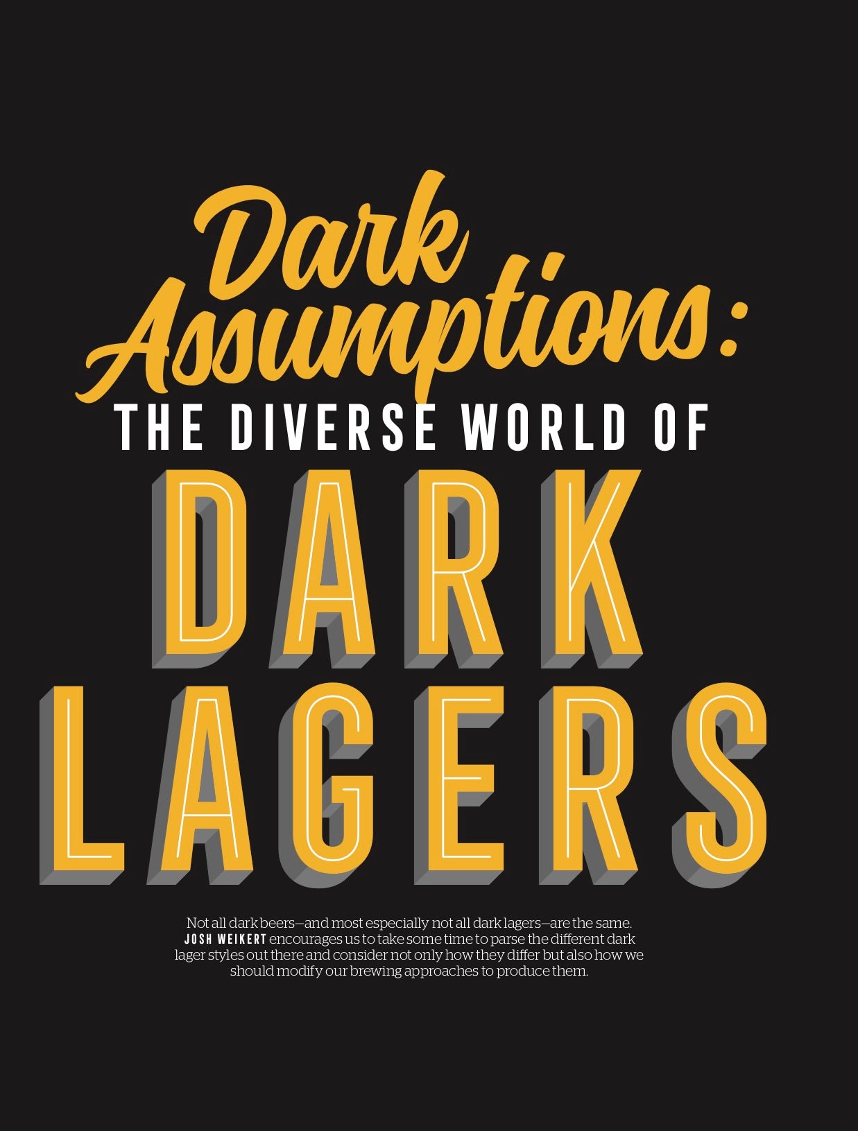 Light Ales & Dark Lagers (Feb-Mar 2019) - Craft Beer & Brewing
