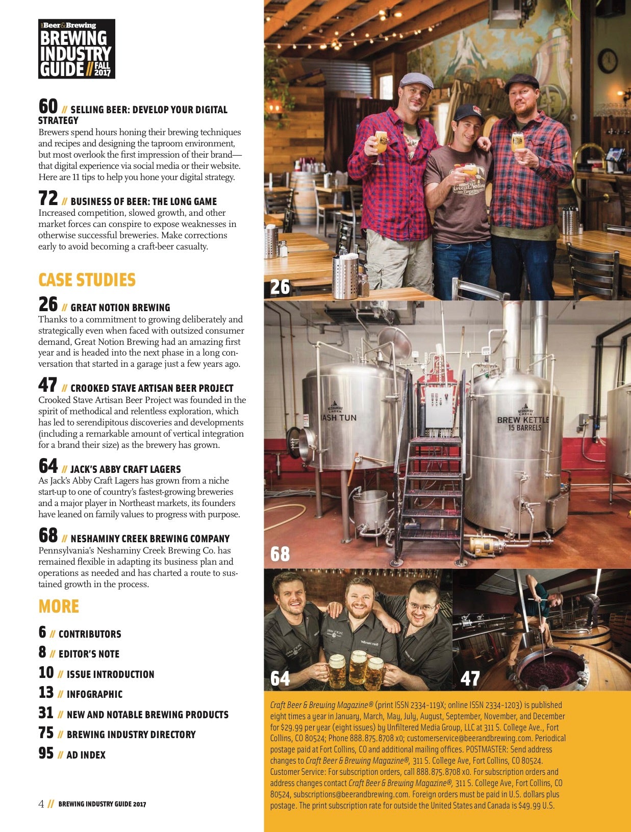 Brewing Industry Guide Fall 2017 - Craft Beer & Brewing