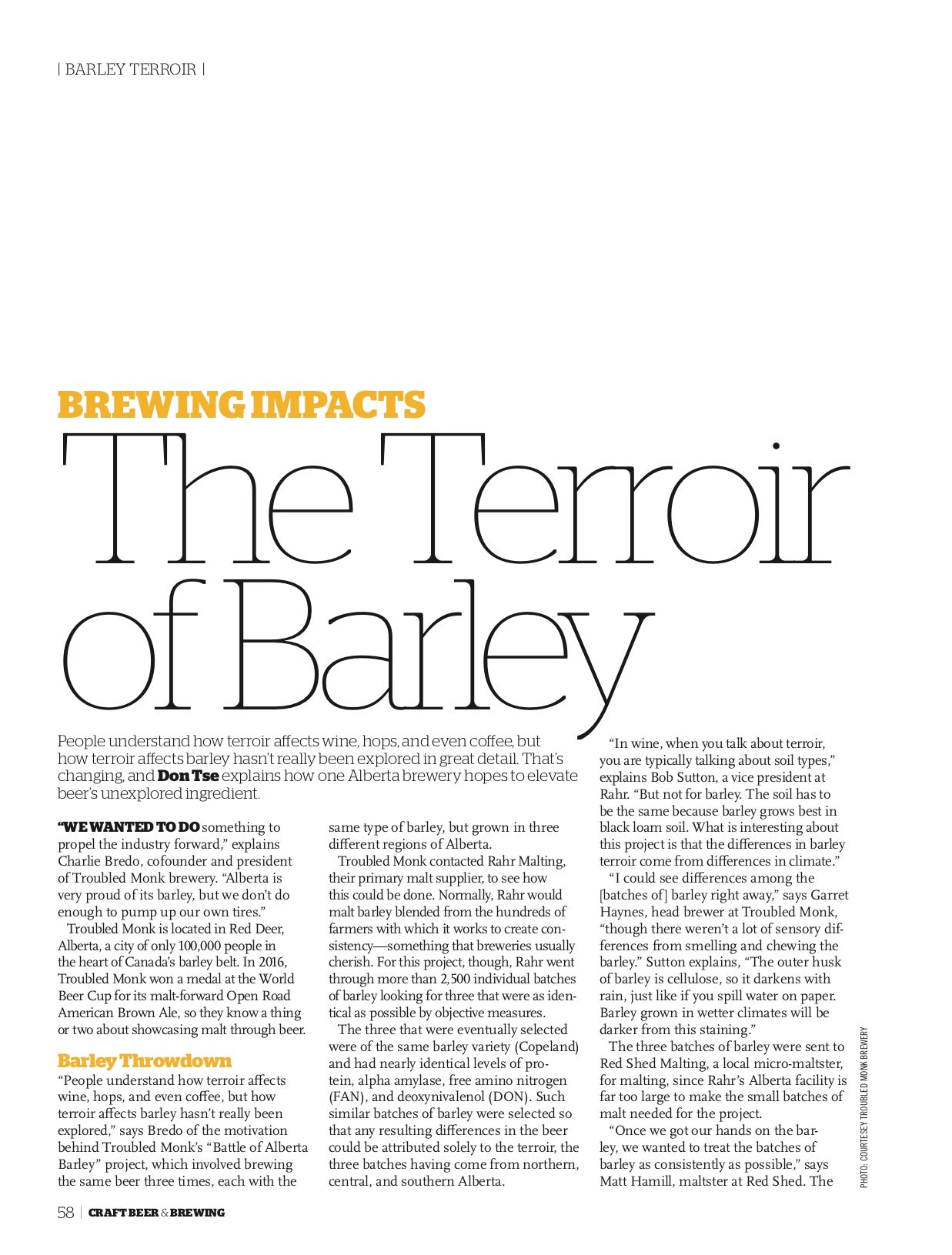 Tradition & Today (October-November 2018 Issue) - Craft Beer & Brewing